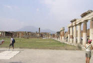 Pohled na Vesuv z Pompejí